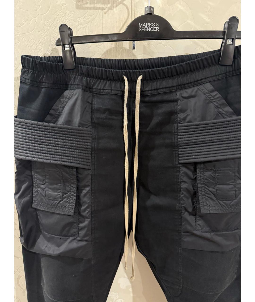 RICK OWENS DRKSHDW Черные хлопковые повседневные брюки, фото 3