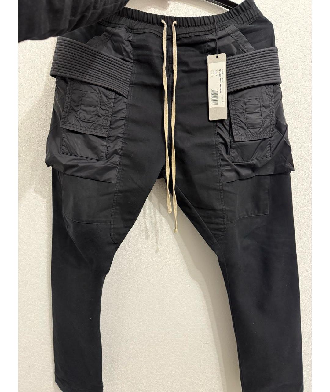 RICK OWENS DRKSHDW Черные хлопковые повседневные брюки, фото 6