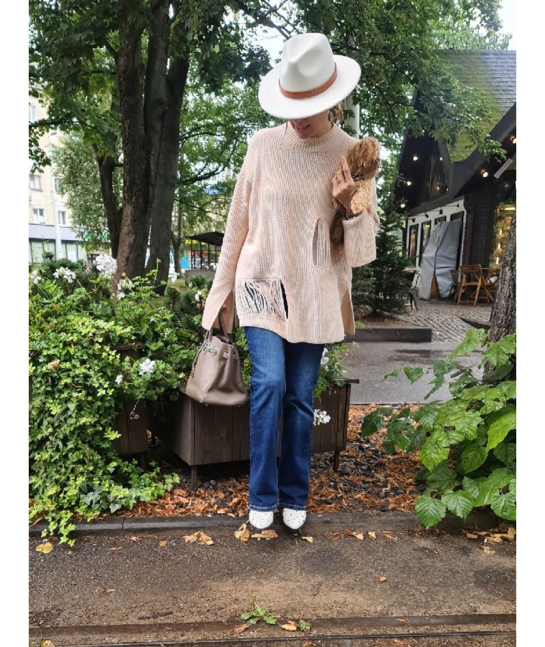 STELLA MCCARTNEY Бежевый полиэстеровый джемпер / свитер, фото 4