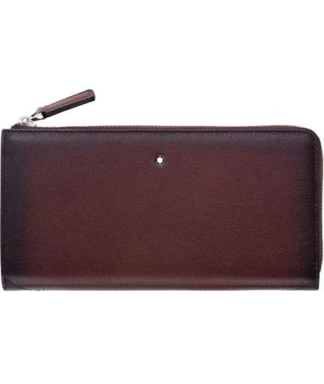 MONTBLANC Коричневый кожаный кошелек, фото 1