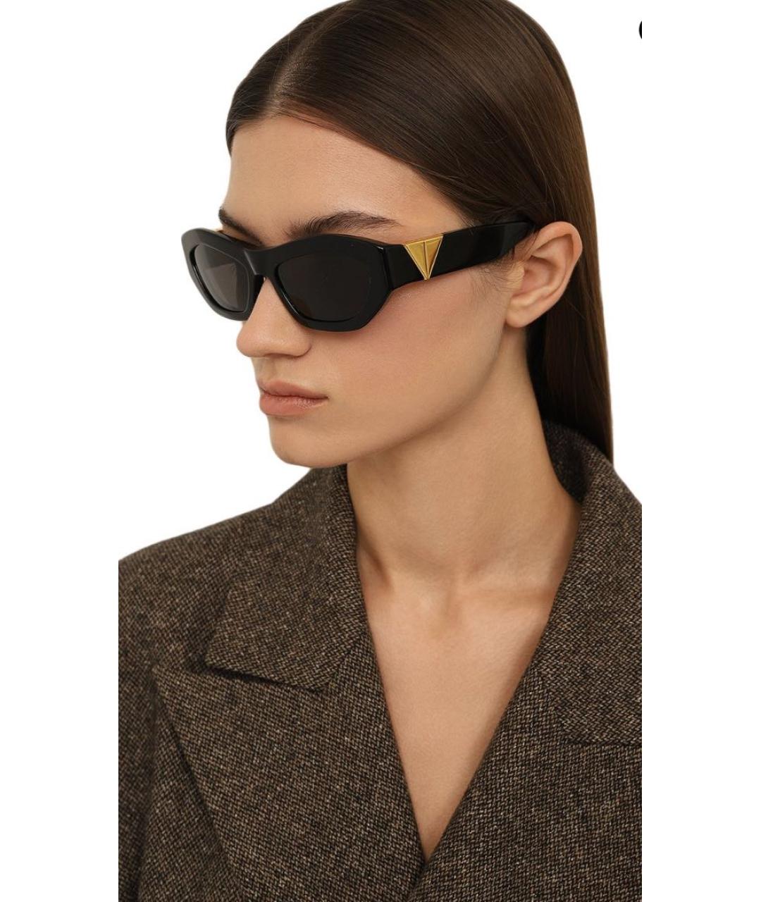 BOTTEGA VENETA Черные пластиковые солнцезащитные очки, фото 7