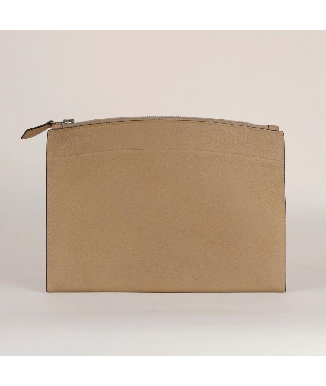 HERMES Бежевая кожаная папка для документов, фото 8