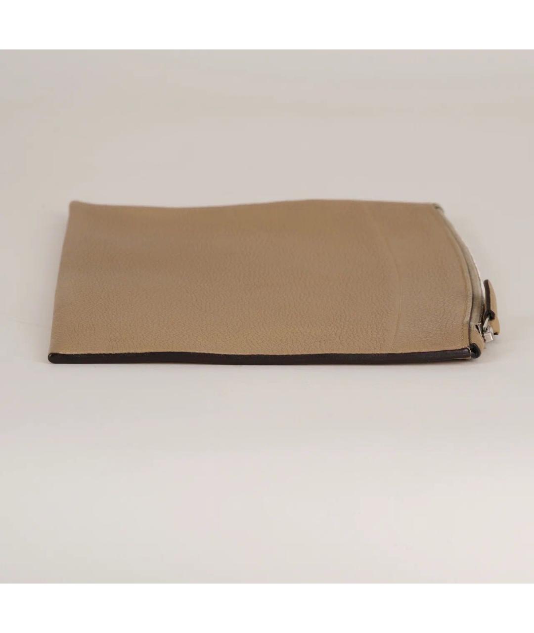 HERMES Бежевая кожаная папка для документов, фото 4