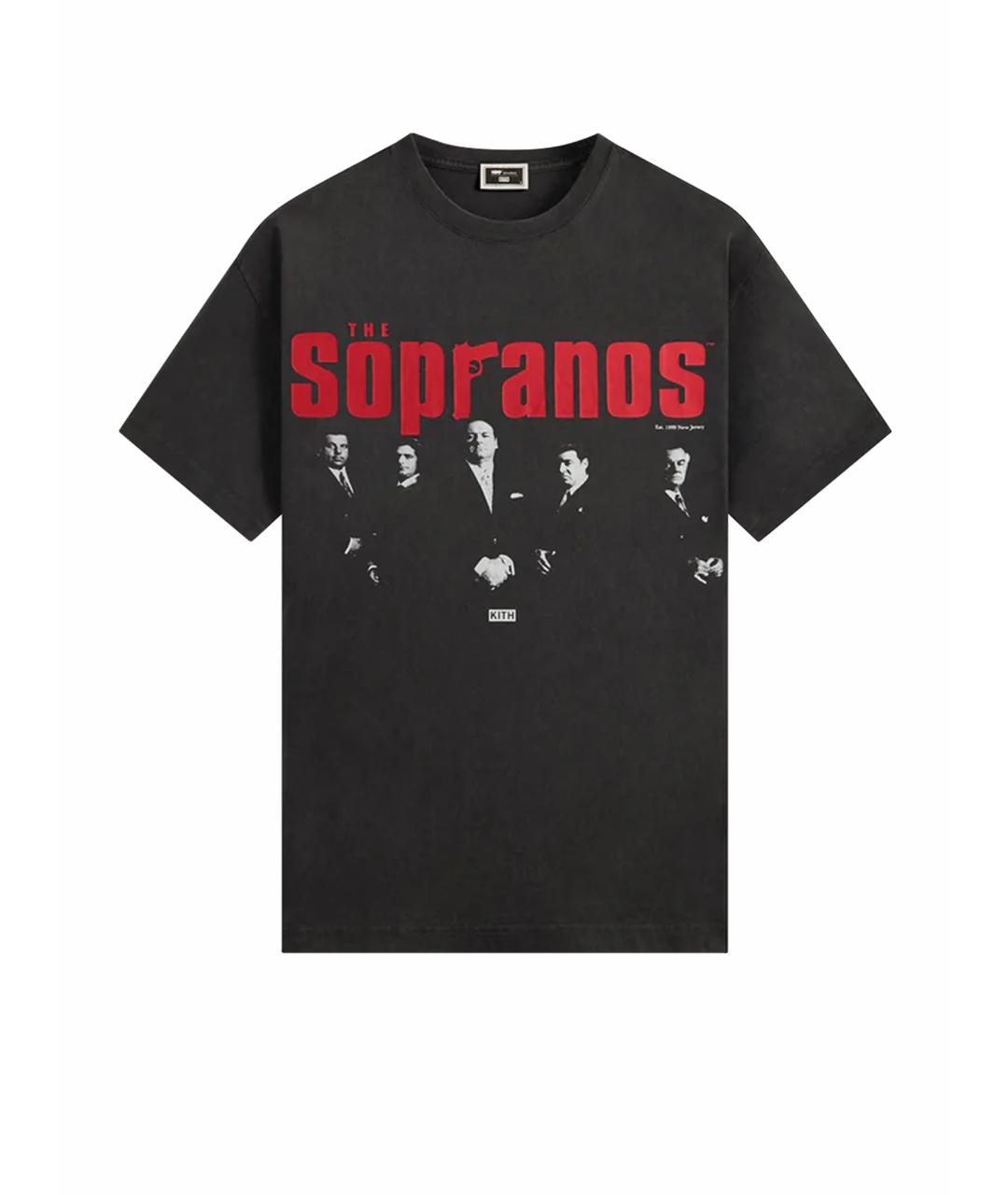 KITH Черная хлопковая футболка, фото 1