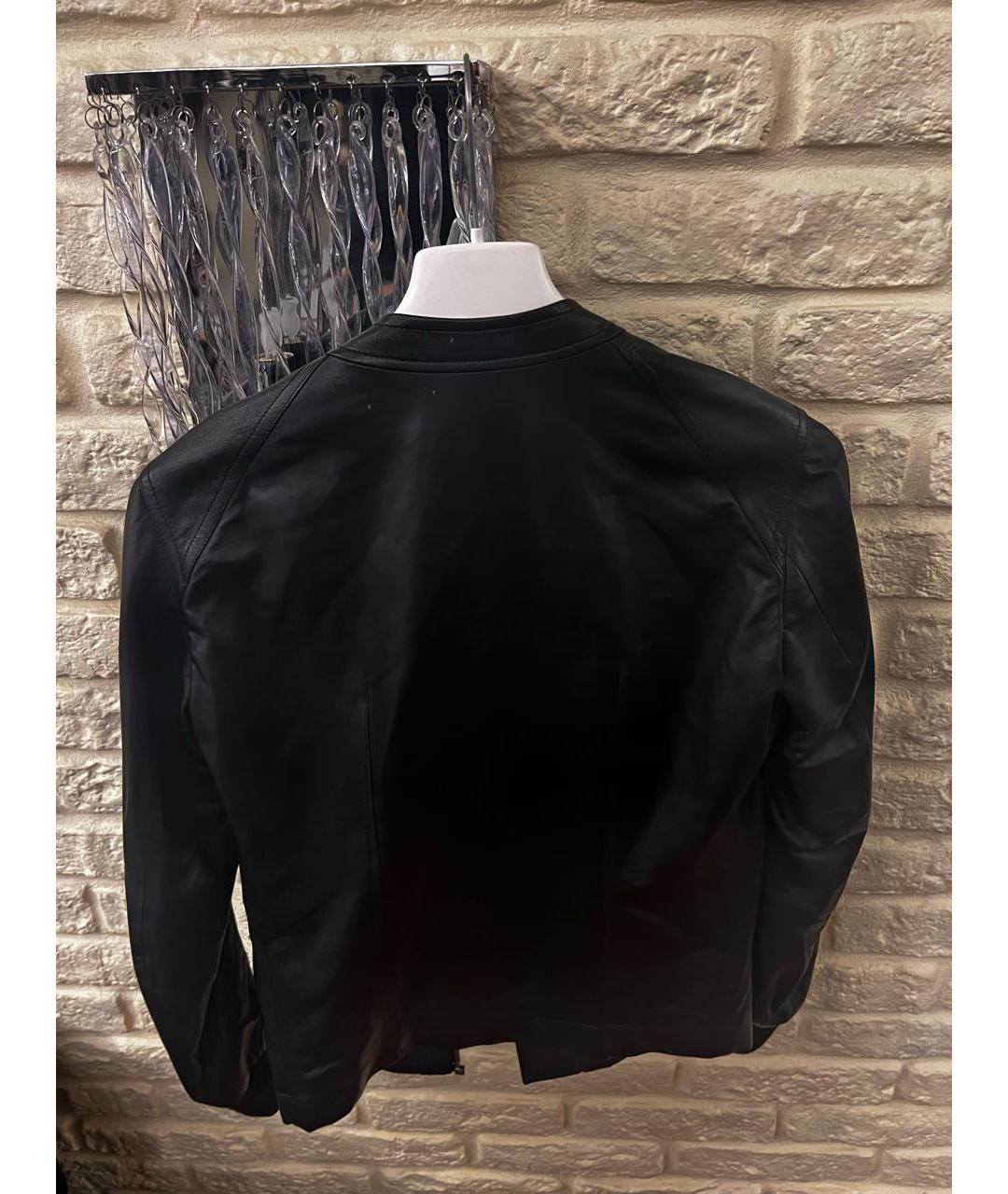 RICK OWENS Черная кожаная куртка, фото 2