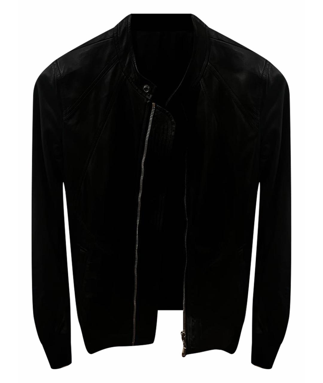 RICK OWENS Черная кожаная куртка, фото 1