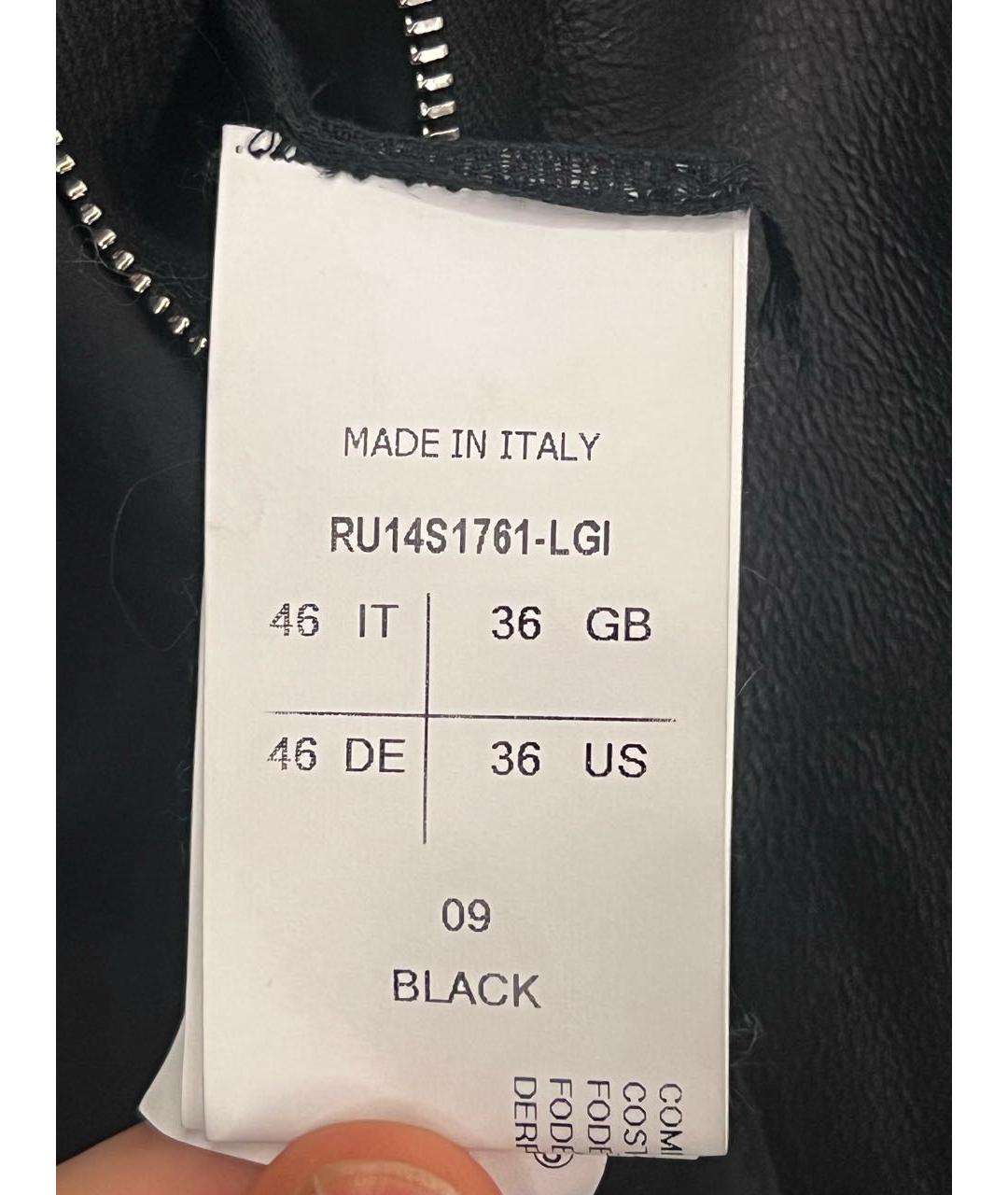 RICK OWENS Черная кожаная куртка, фото 3