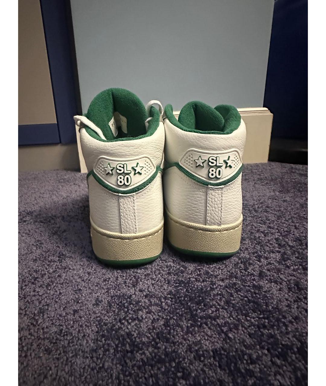SAINT LAURENT Белые замшевые высокие кроссовки / кеды, фото 4