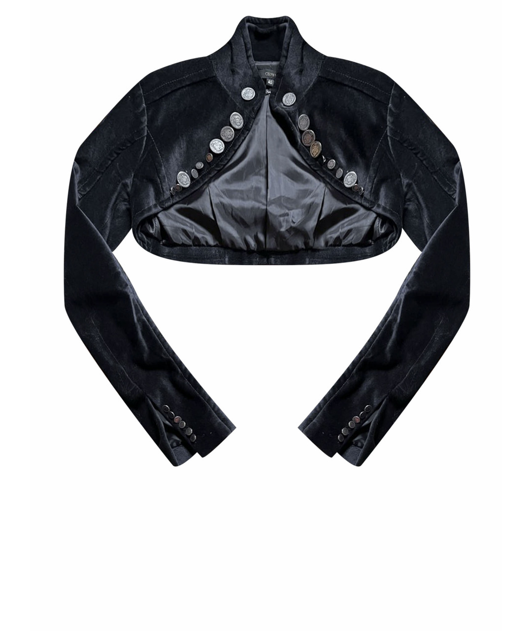 Celyn B Черный бархатный жакет/пиджак, фото 1