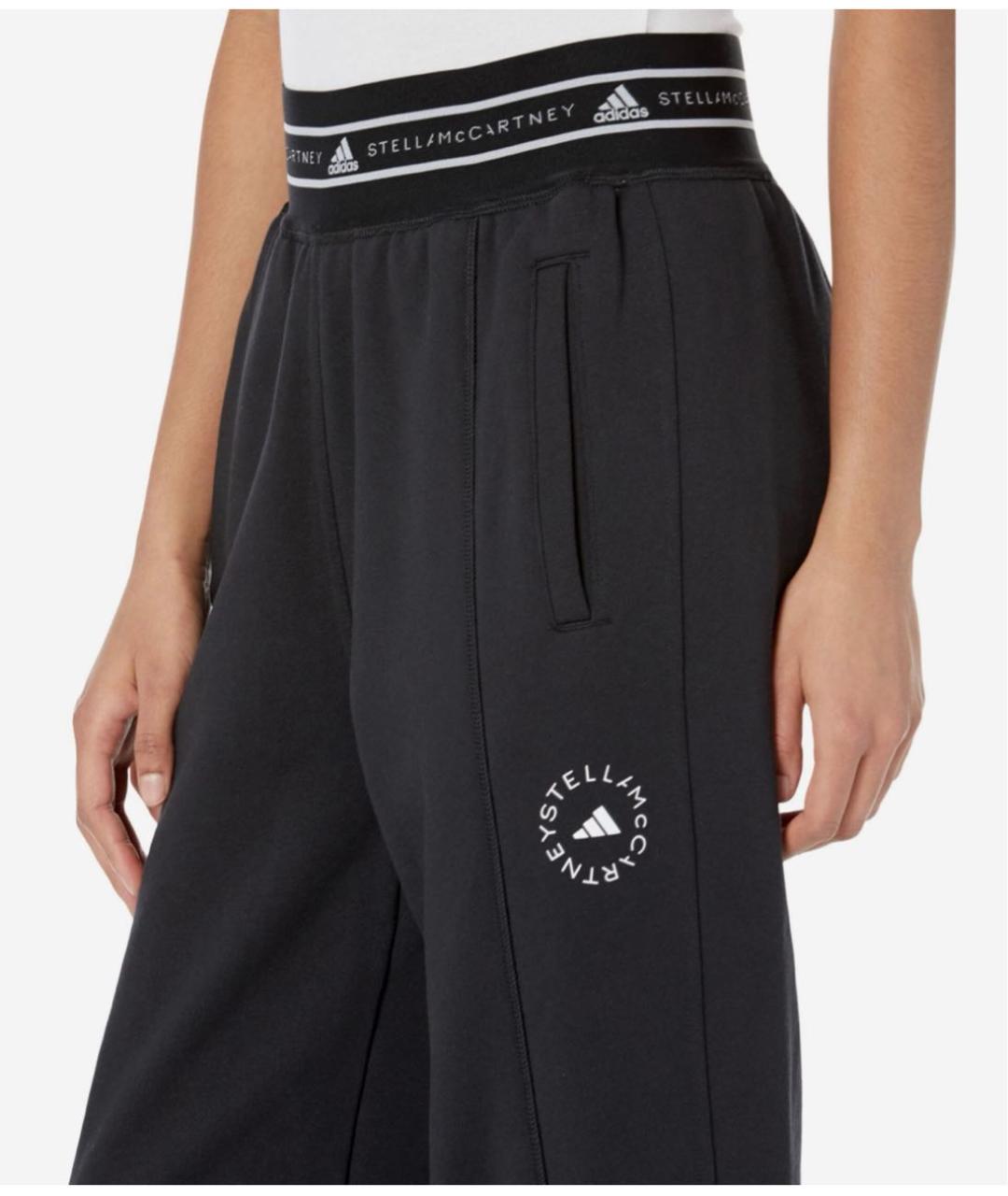 ADIDAS BY STELLA MCCARTNEY Черные хлопковые спортивные брюки и шорты, фото 3