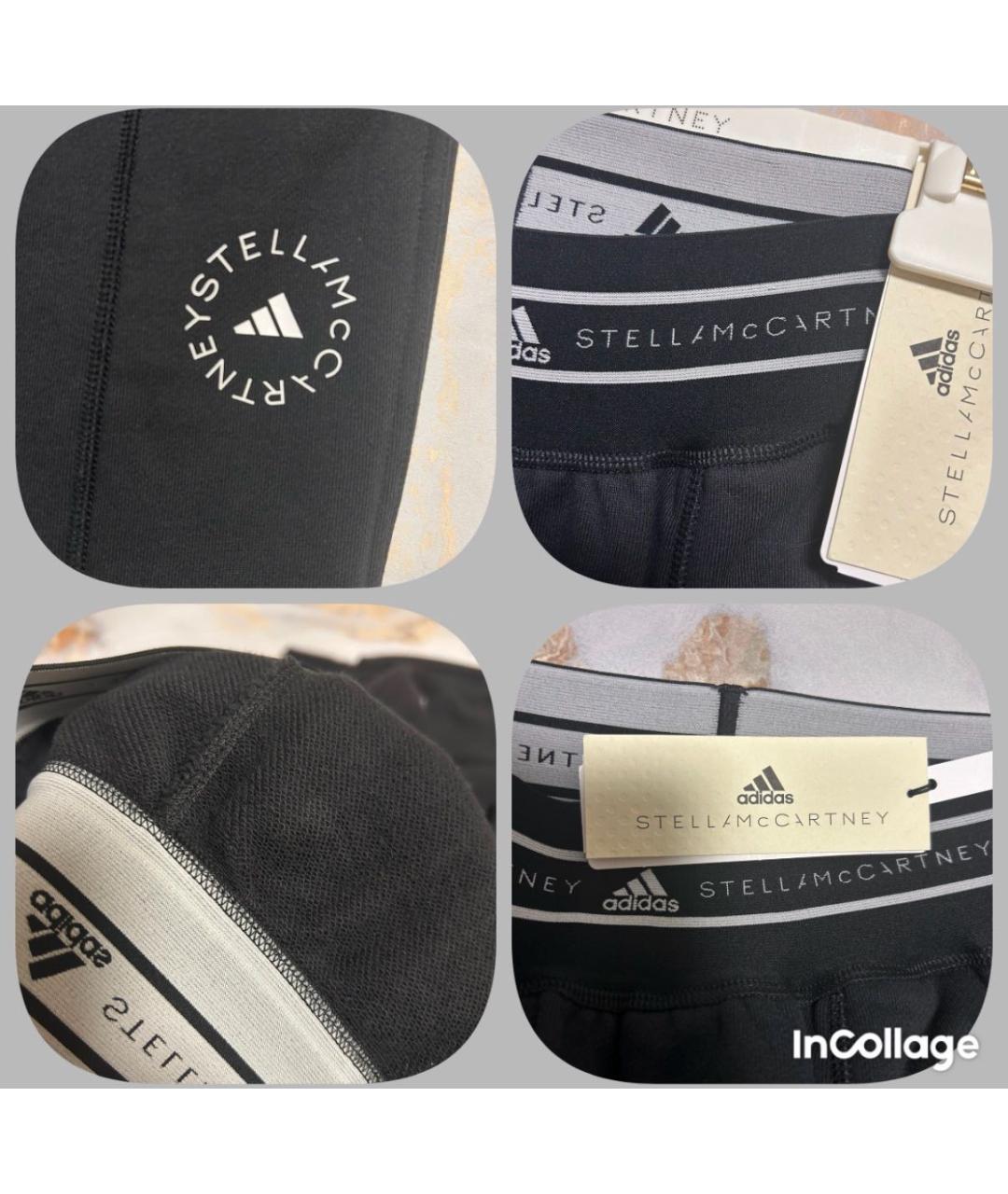 ADIDAS BY STELLA MCCARTNEY Черные хлопковые спортивные брюки и шорты, фото 6