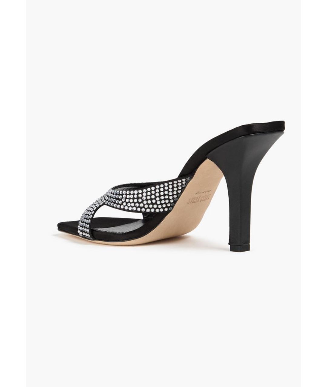 PARIS TEXAS Черные кожаные мюли, фото 3