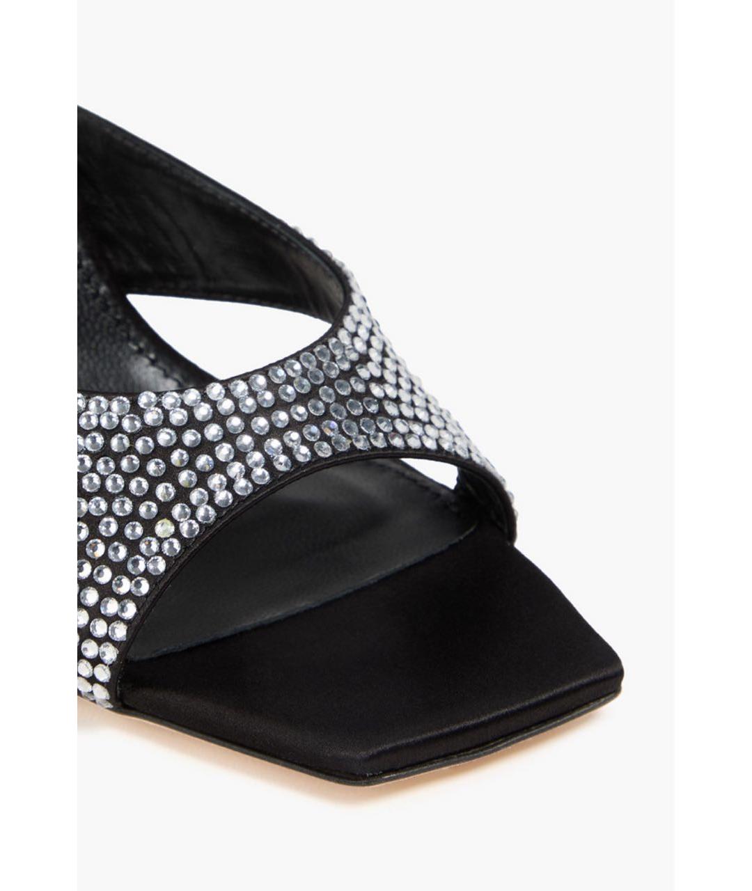 PARIS TEXAS Черные кожаные мюли, фото 4