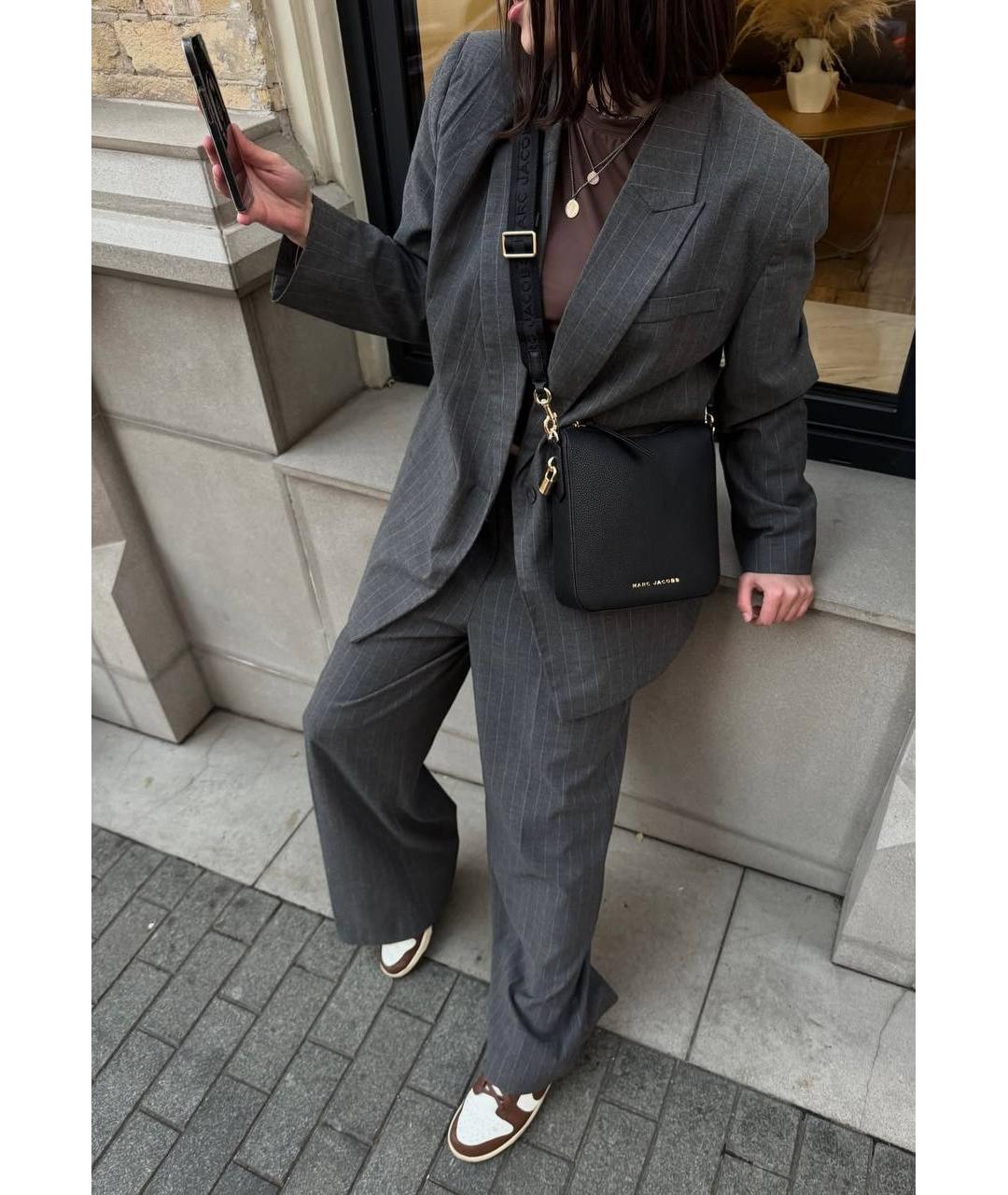 MARC JACOBS Черная кожаная сумка через плечо, фото 8