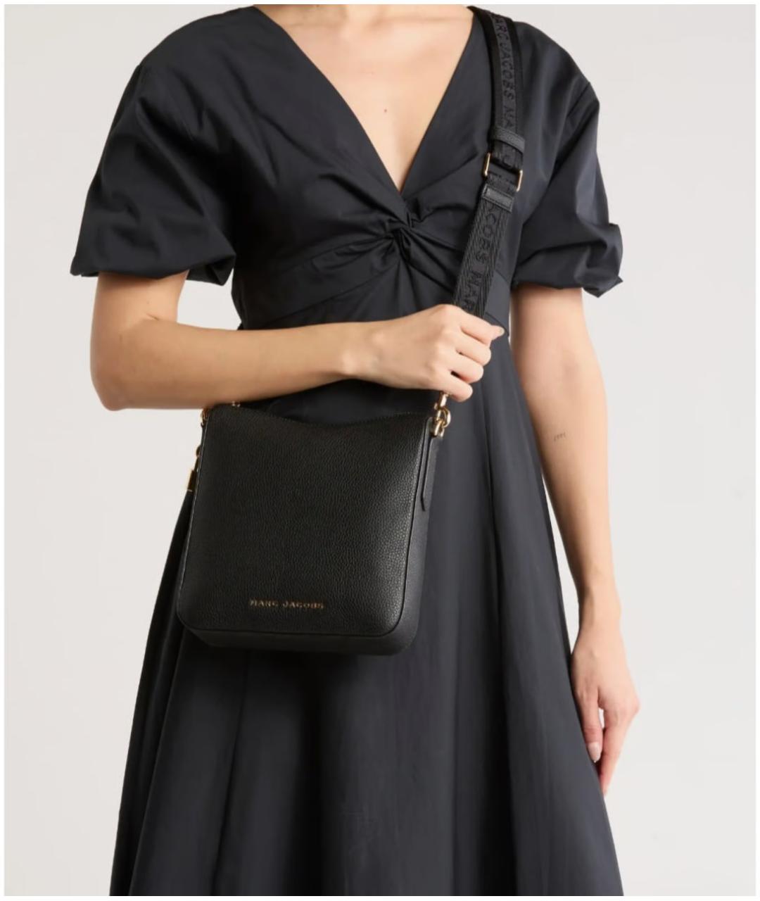 MARC JACOBS Черная кожаная сумка через плечо, фото 2