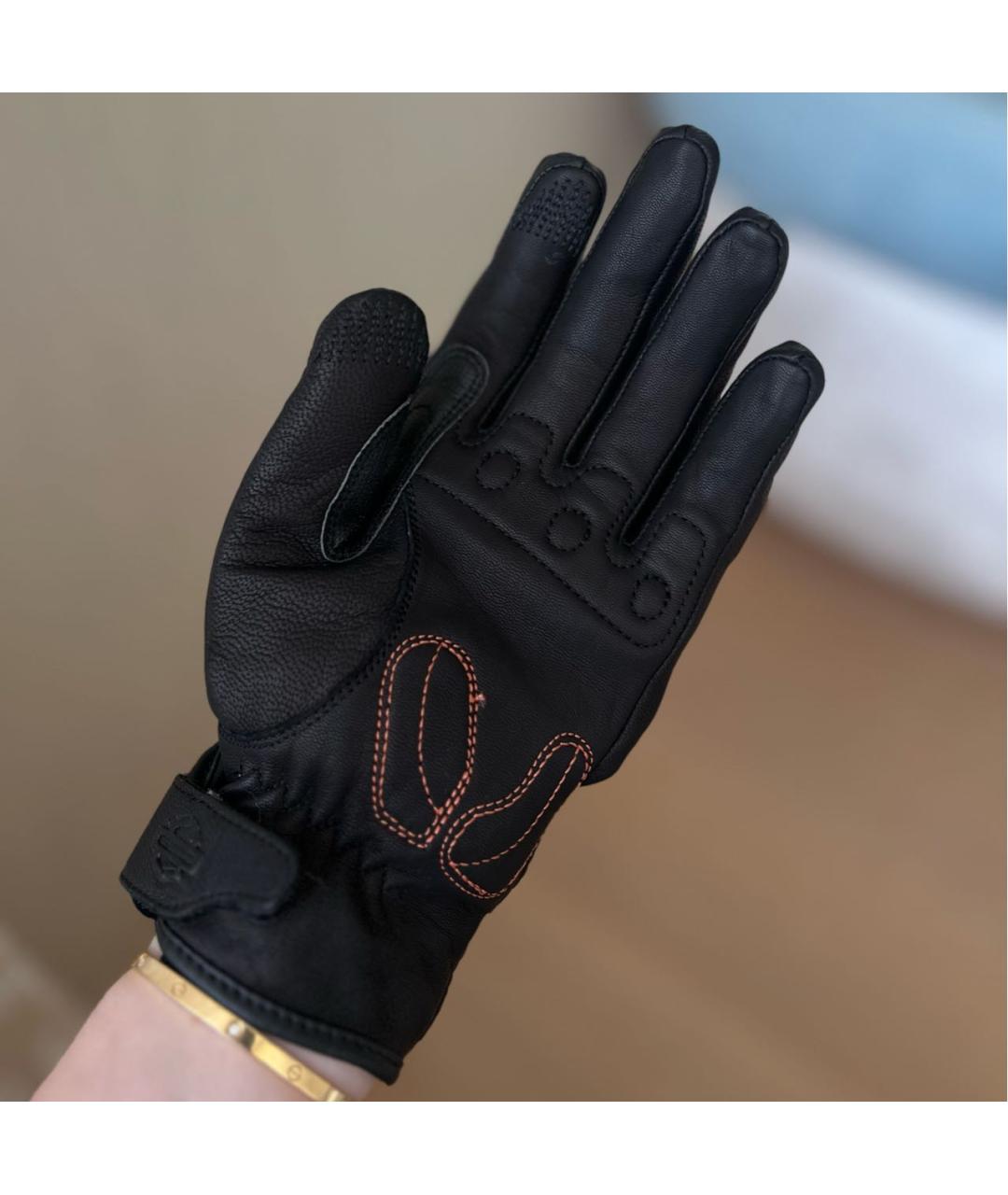 Harley Davidson Черные кожаные перчатки, фото 5