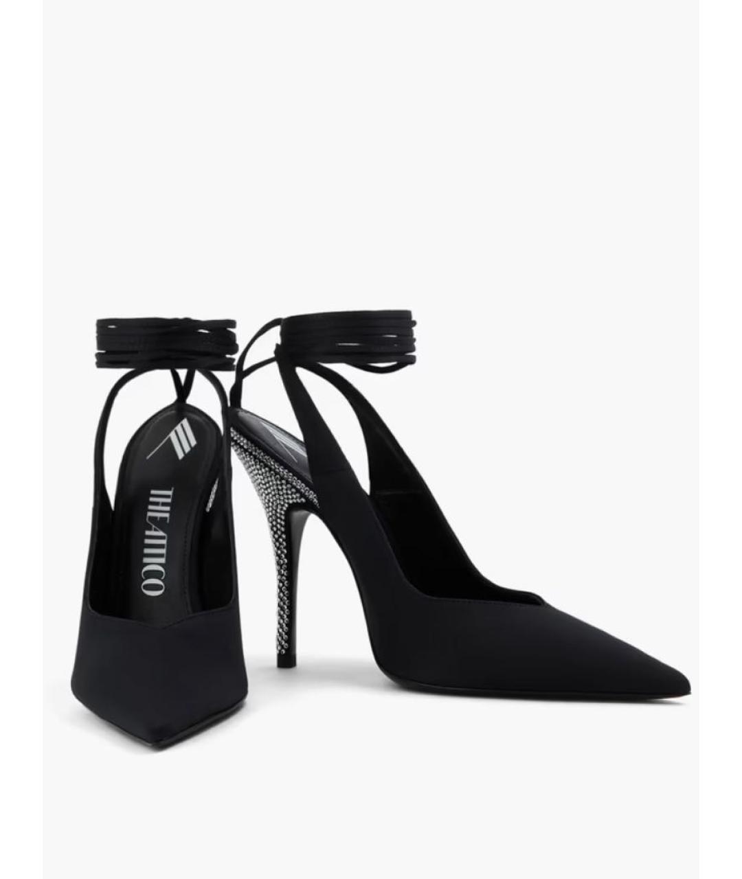 THE ATTICO Черные текстильные туфли, фото 2