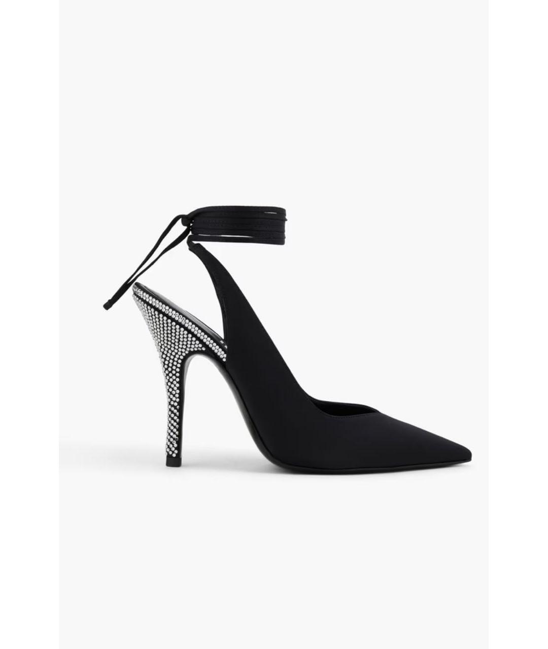 THE ATTICO Черные текстильные туфли, фото 5