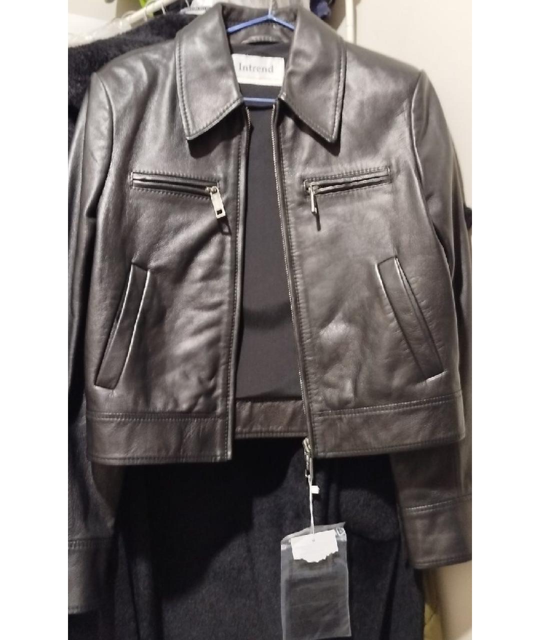 SPORTMAX Черная кожаная куртка, фото 7