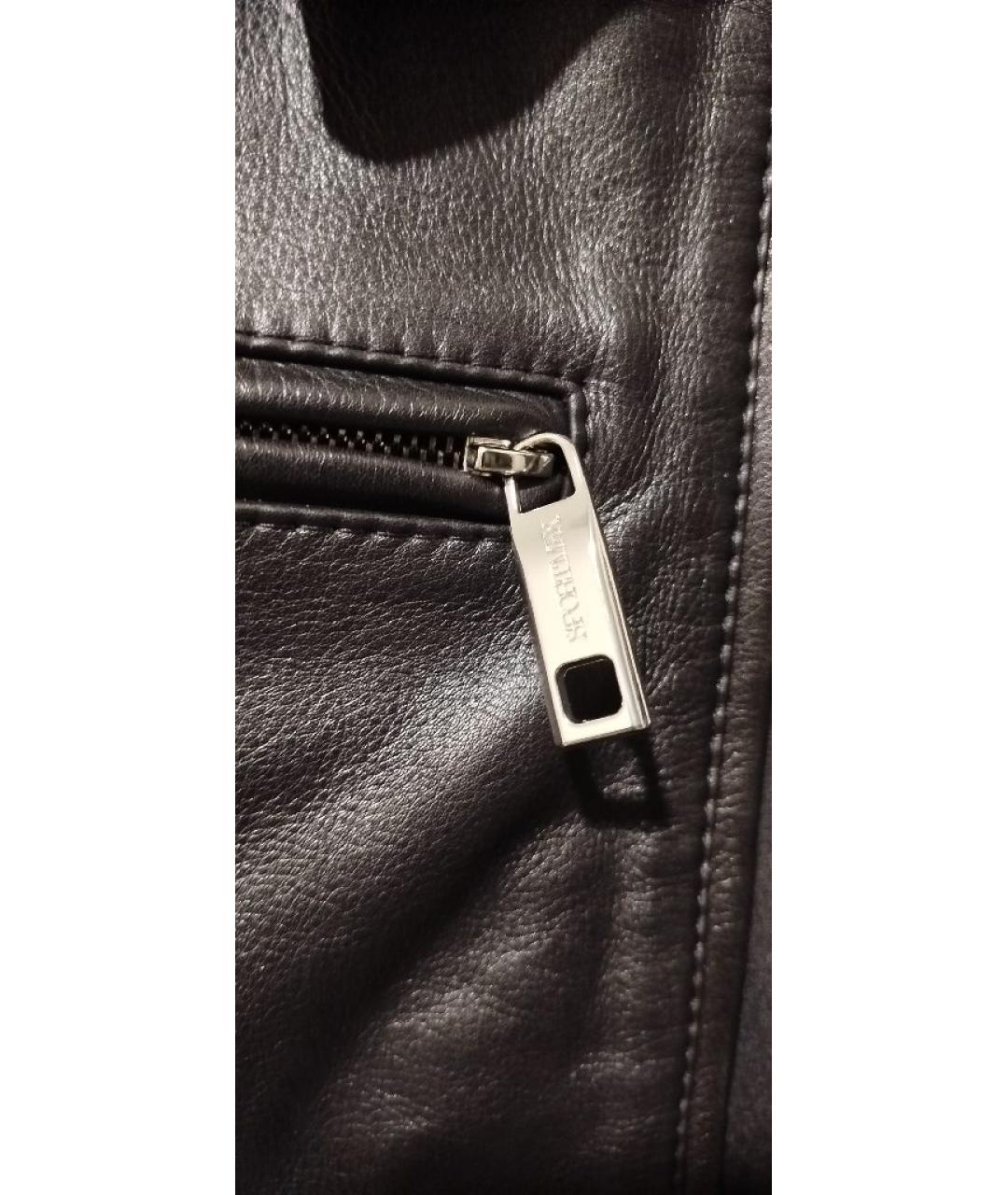 SPORTMAX Черная кожаная куртка, фото 8