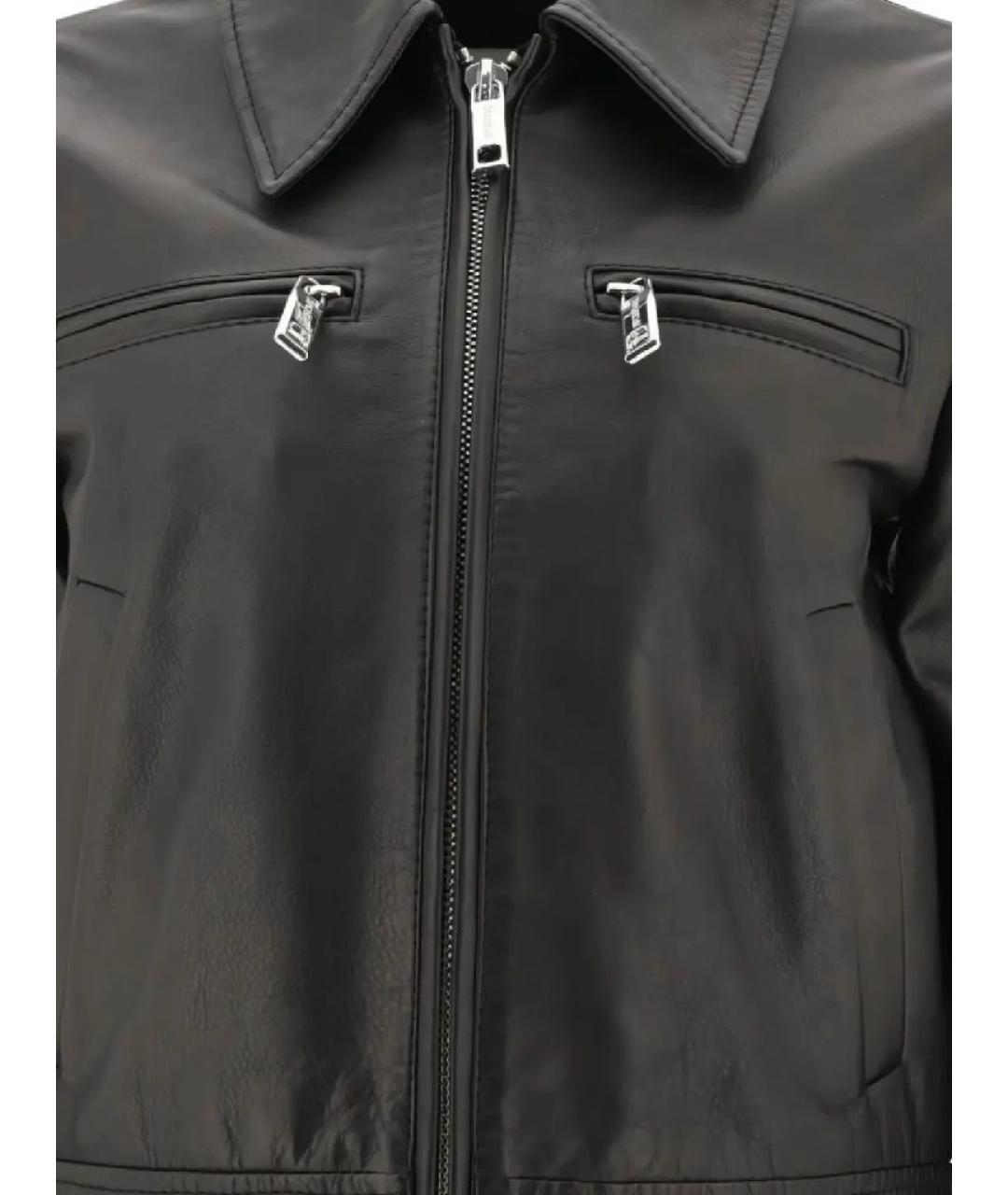 SPORTMAX Черная кожаная куртка, фото 3