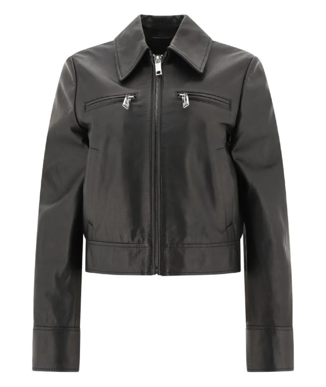 SPORTMAX Черная кожаная куртка, фото 1