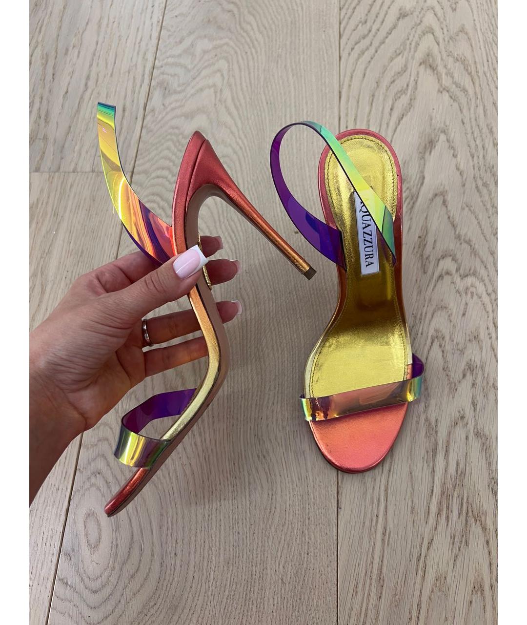 AQUAZZURA Мульти босоножки, фото 5