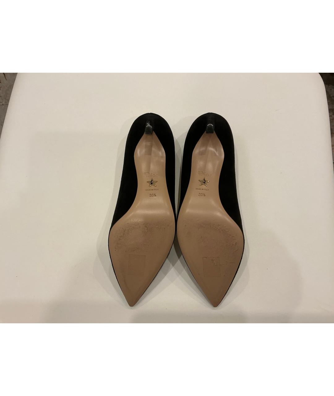 CHRISTIAN DIOR Черные замшевые туфли, фото 4