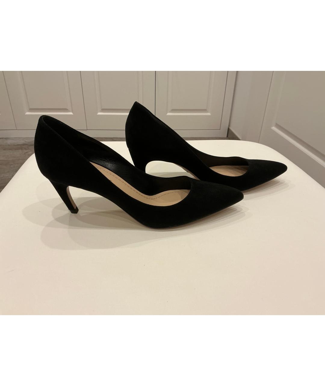 CHRISTIAN DIOR Черные замшевые туфли, фото 5