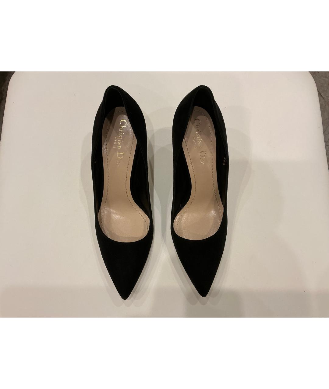 CHRISTIAN DIOR Черные замшевые туфли, фото 2