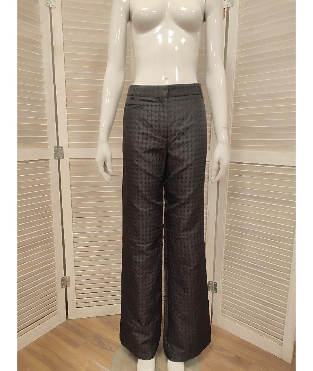 BCBG MAXAZRIA Черные полиэстеровые брюки широкие, фото 10