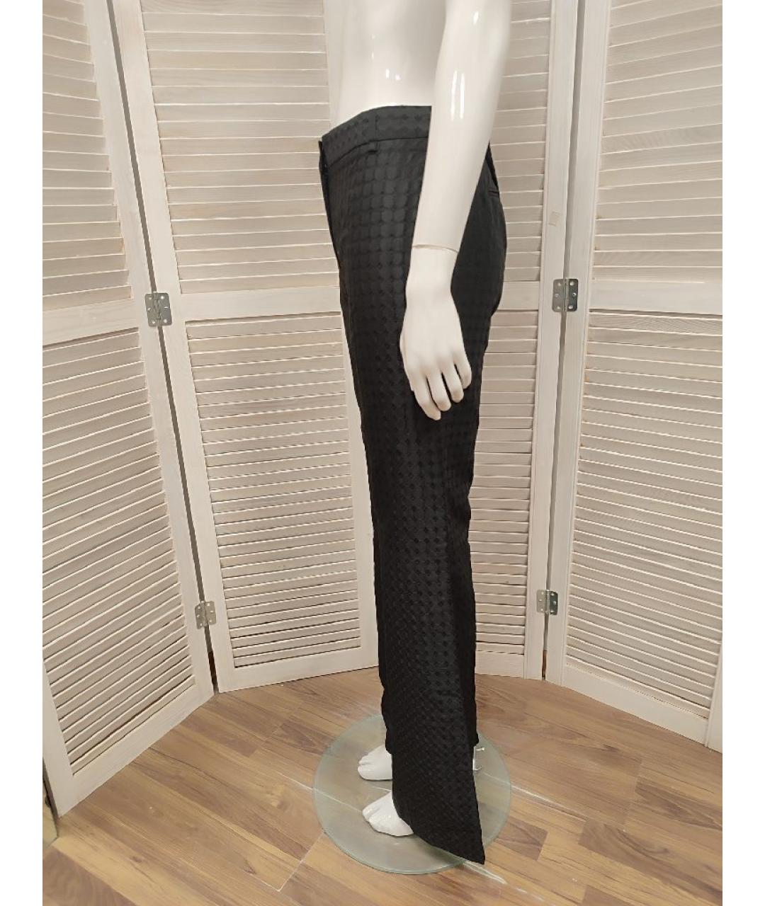 BCBG MAXAZRIA Черные полиэстеровые брюки широкие, фото 4