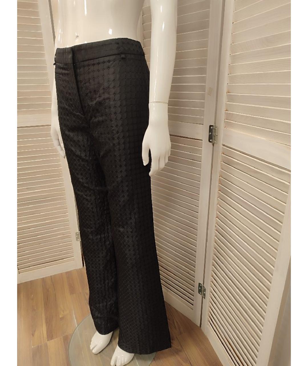 BCBG MAXAZRIA Черные полиэстеровые брюки широкие, фото 5