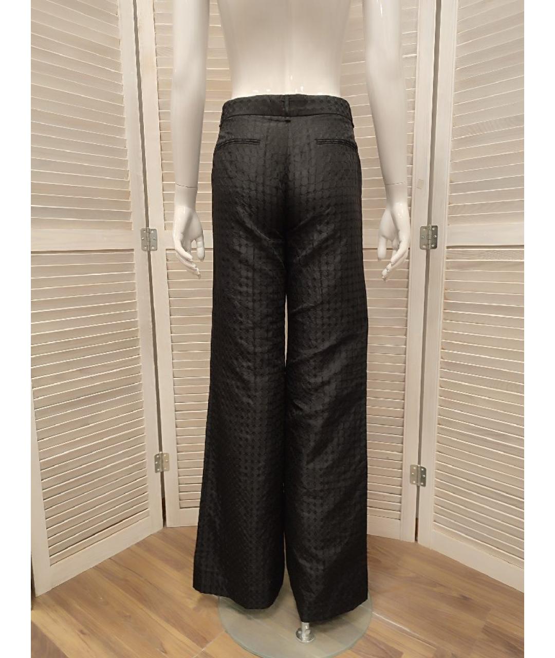 BCBG MAXAZRIA Черные полиэстеровые брюки широкие, фото 2