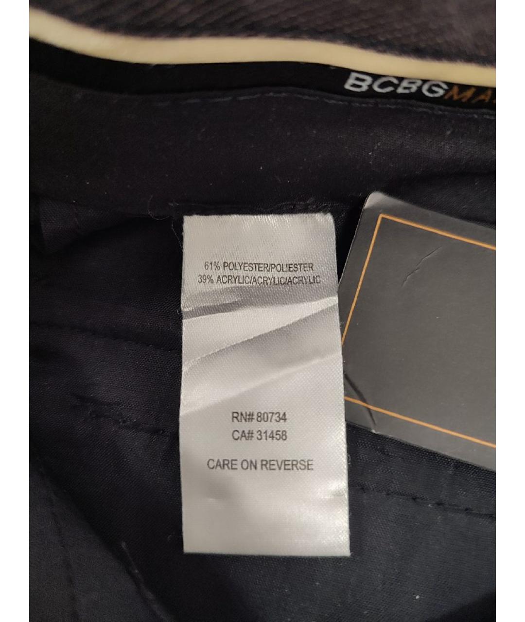 BCBG MAXAZRIA Черные полиэстеровые брюки широкие, фото 6