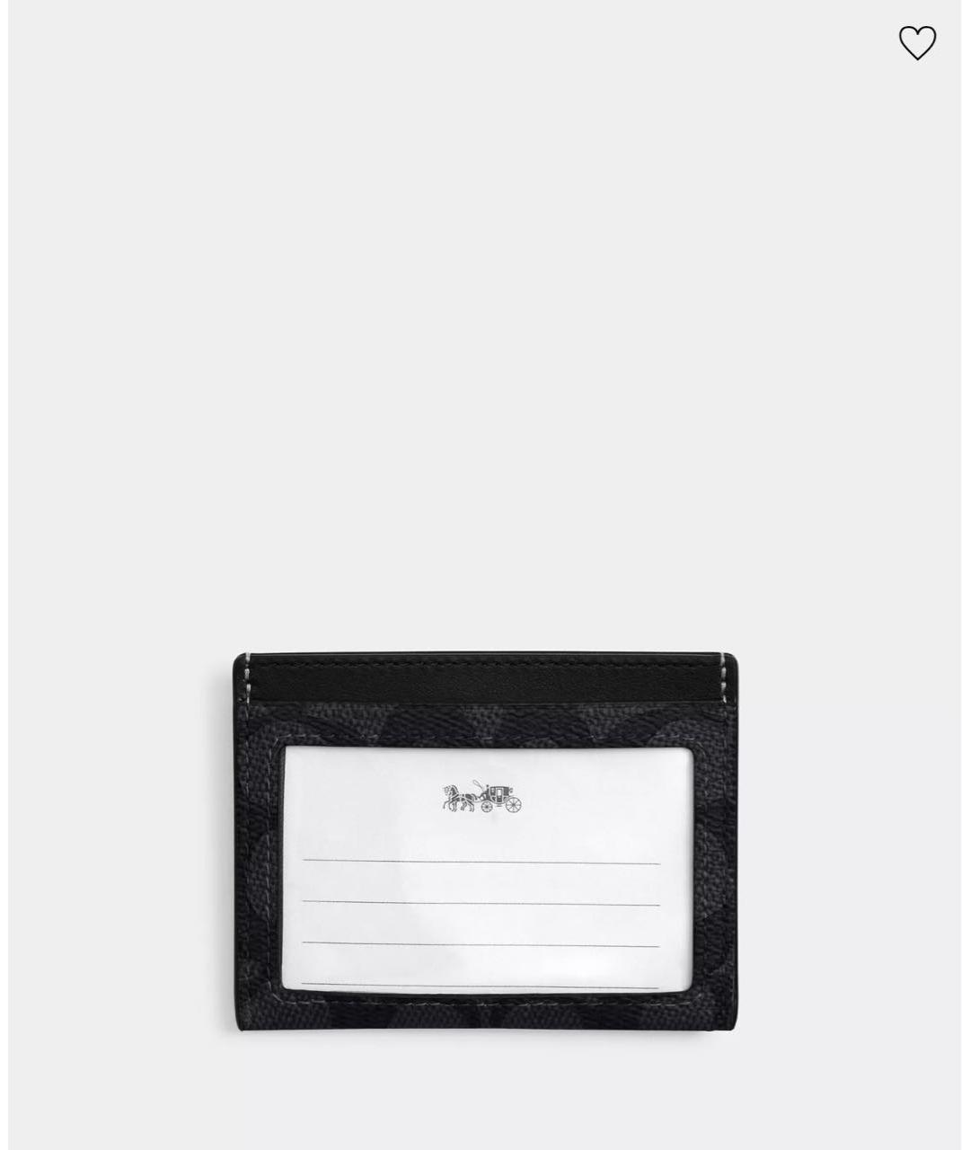 COACH Черный кожаный кардхолдер, фото 2