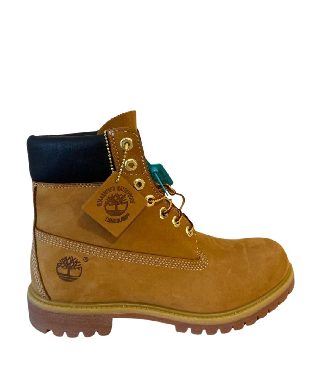 TIMBERLAND Горчичные нубуковые высокие ботинки, фото 1