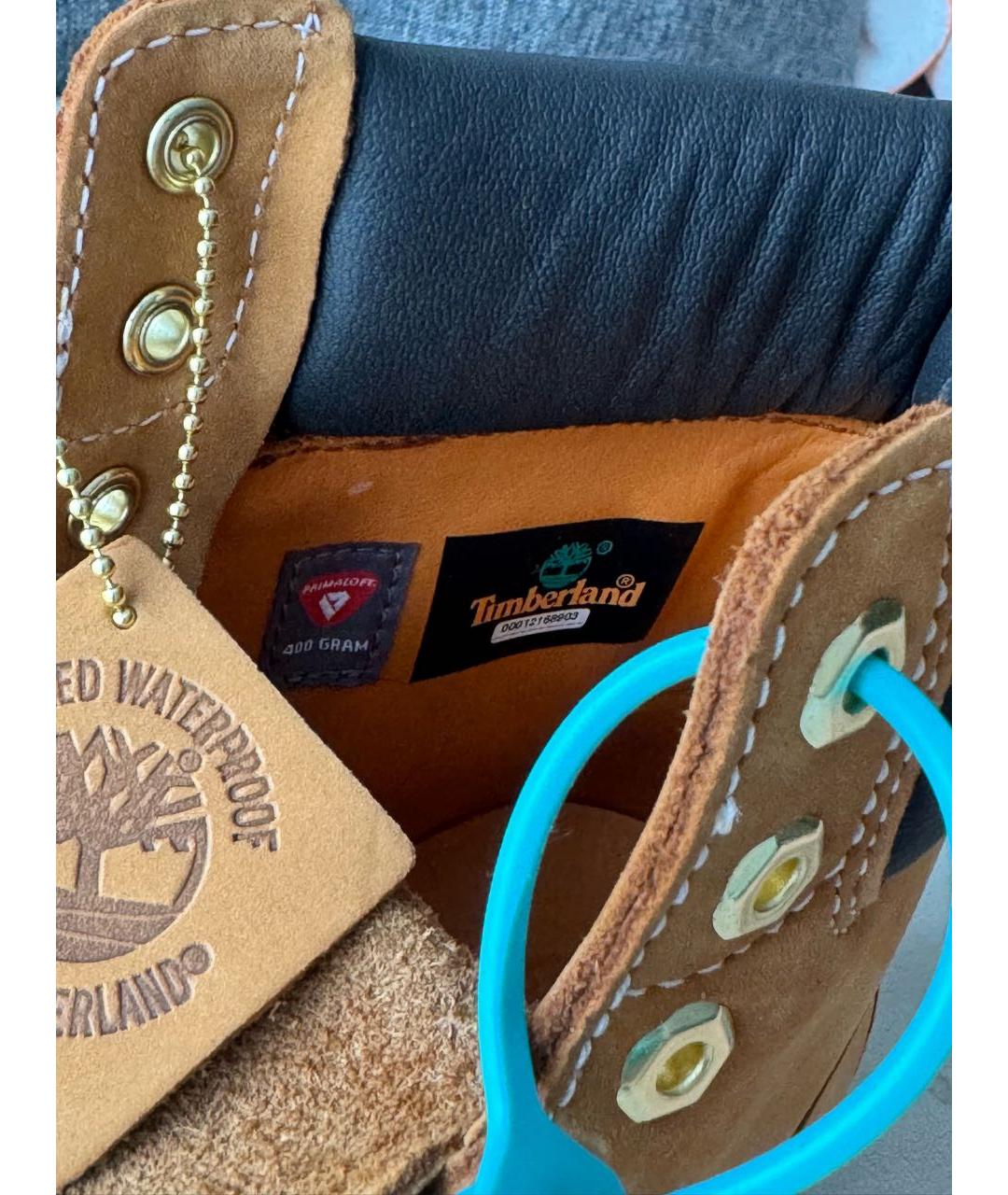 TIMBERLAND Горчичные нубуковые высокие ботинки, фото 7