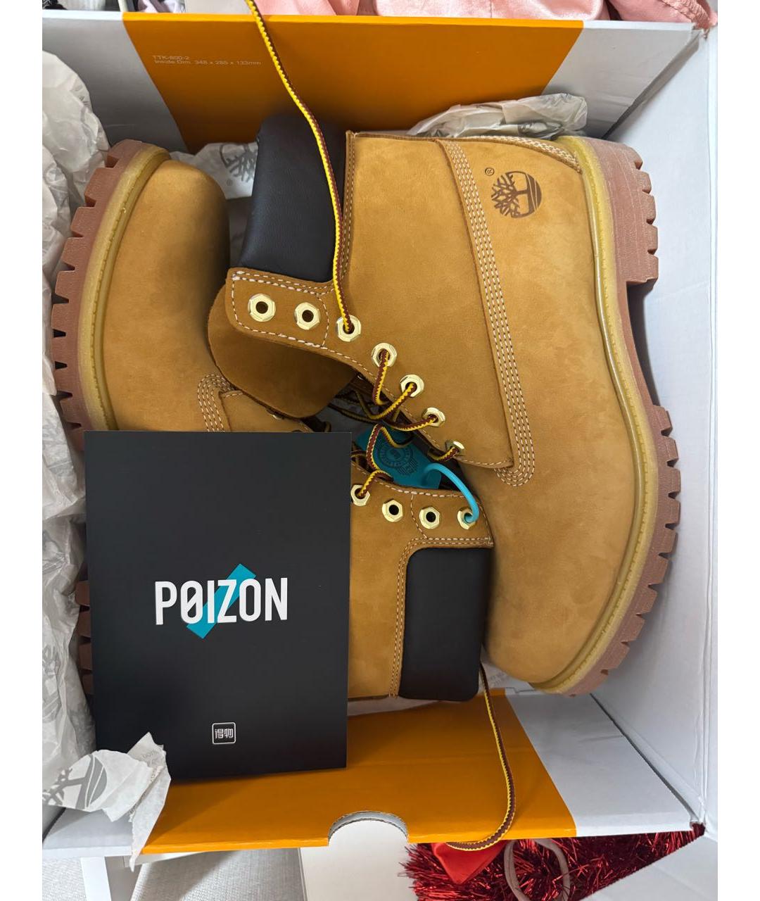 TIMBERLAND Горчичные нубуковые высокие ботинки, фото 3