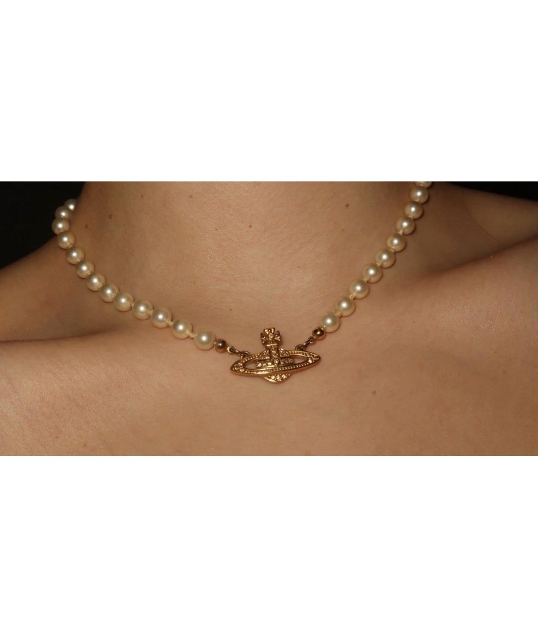 VIVIENNE WESTWOOD Белый чокер, фото 4