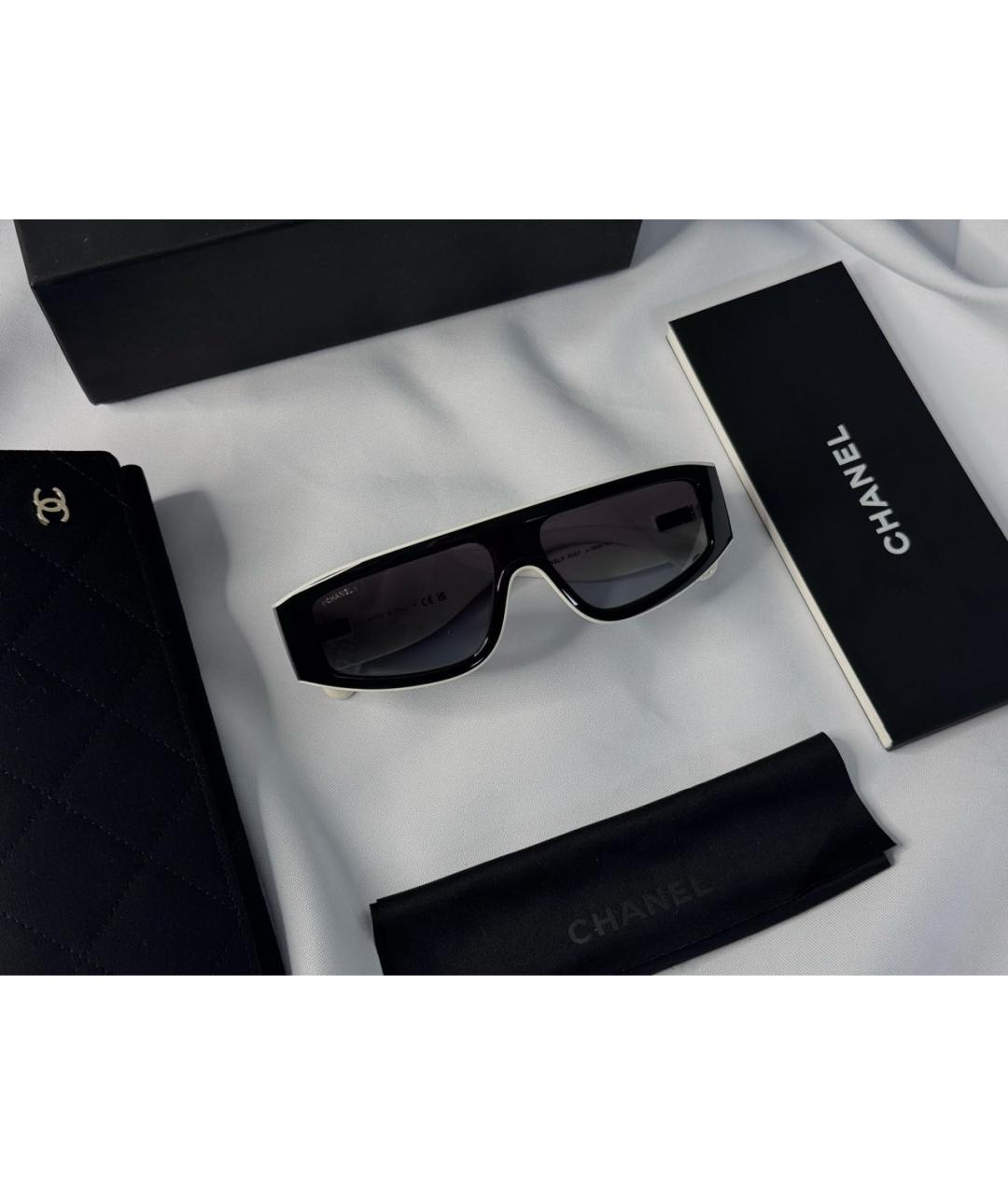 CHANEL Черные пластиковые солнцезащитные очки, фото 2
