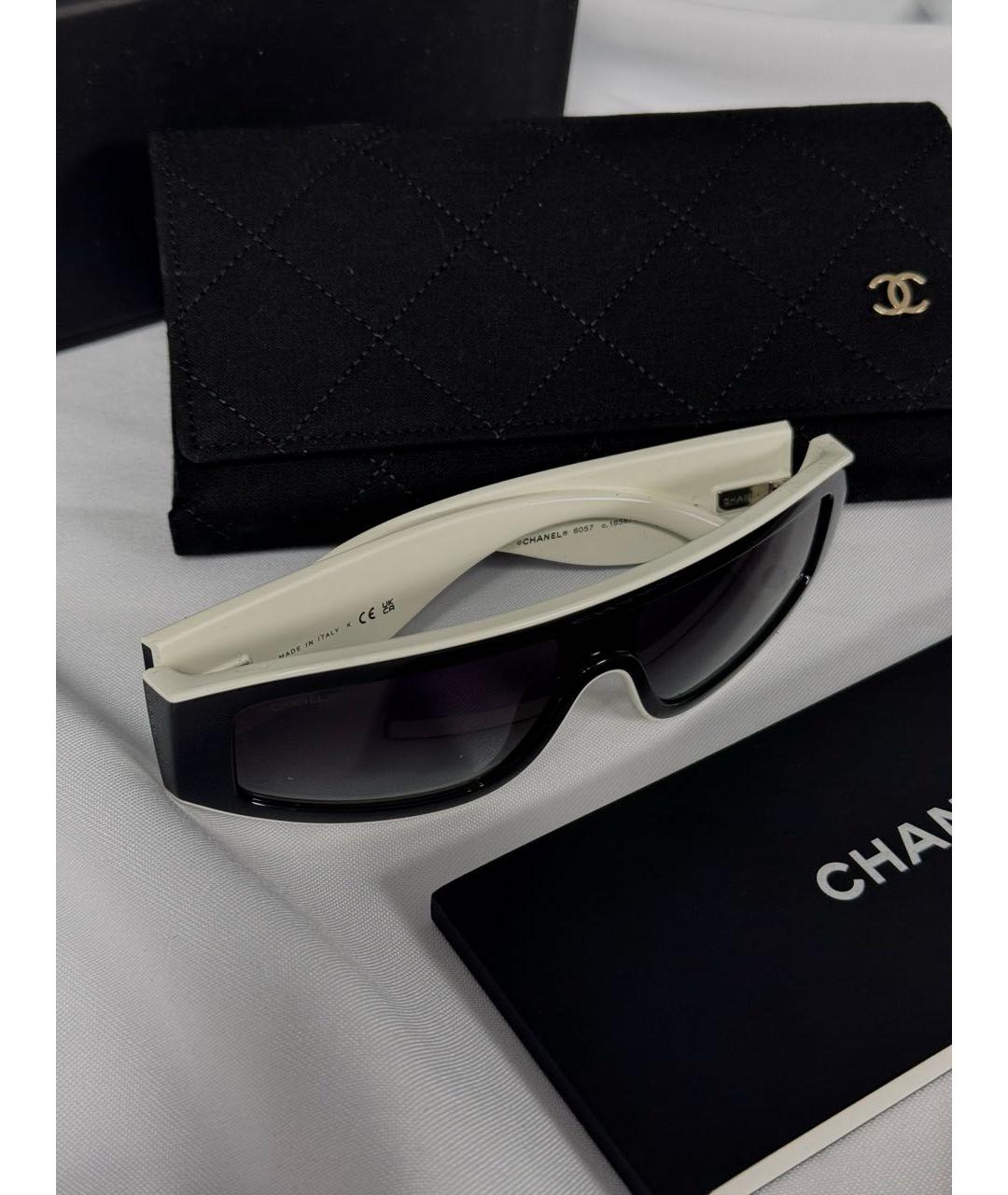 CHANEL Черные пластиковые солнцезащитные очки, фото 3