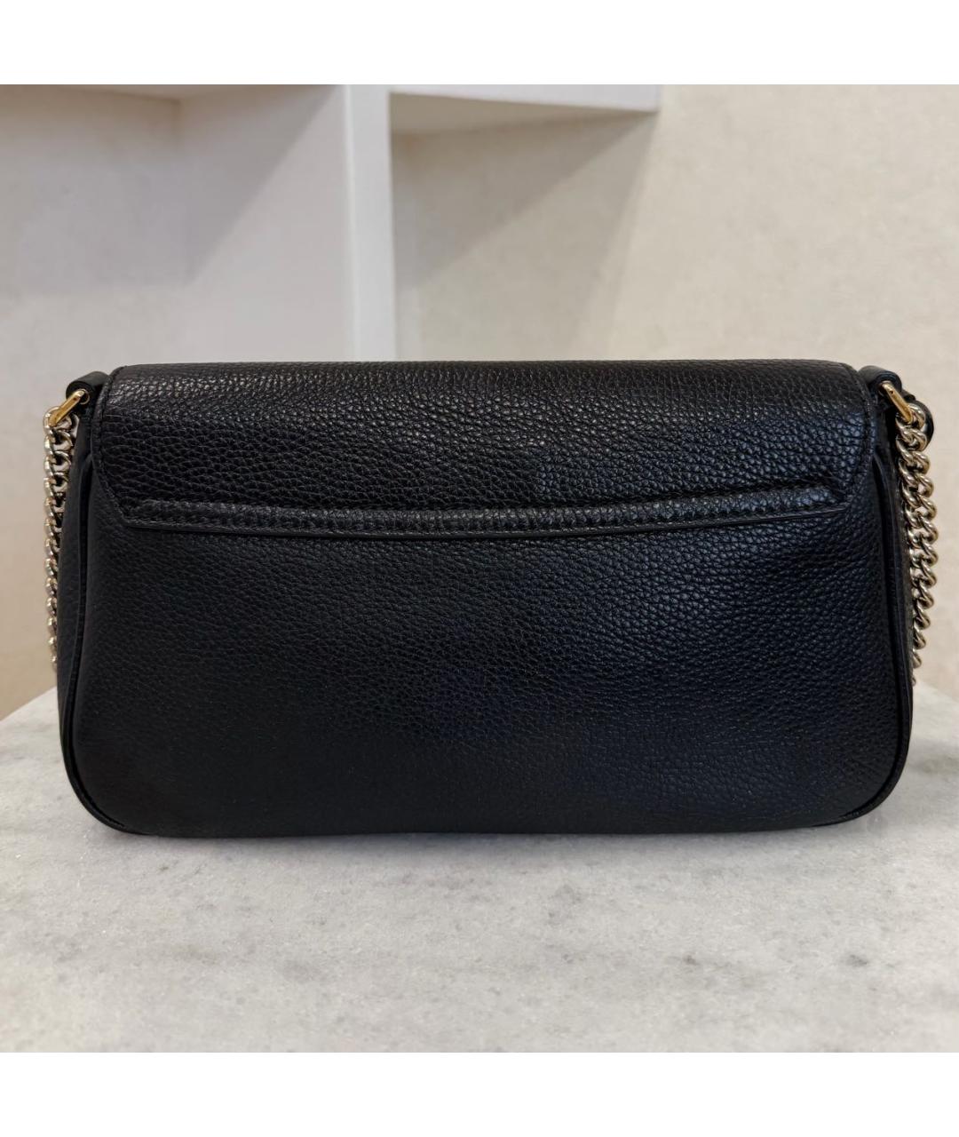 GUCCI Черная кожаная сумка через плечо, фото 8
