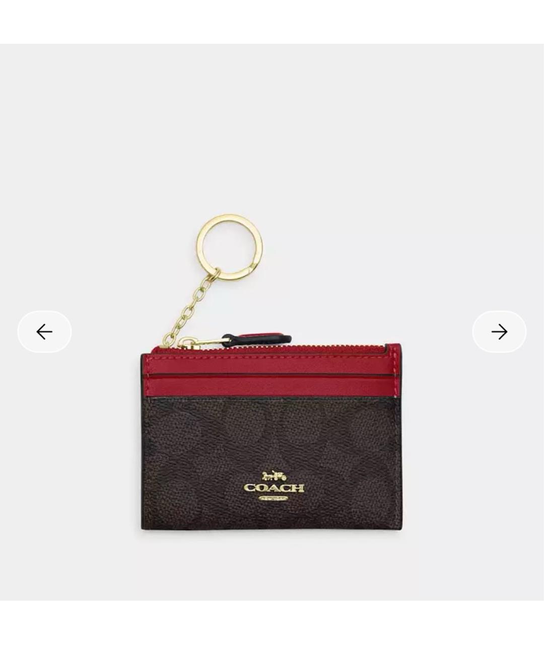 COACH Коричневый кожаный кардхолдер, фото 3