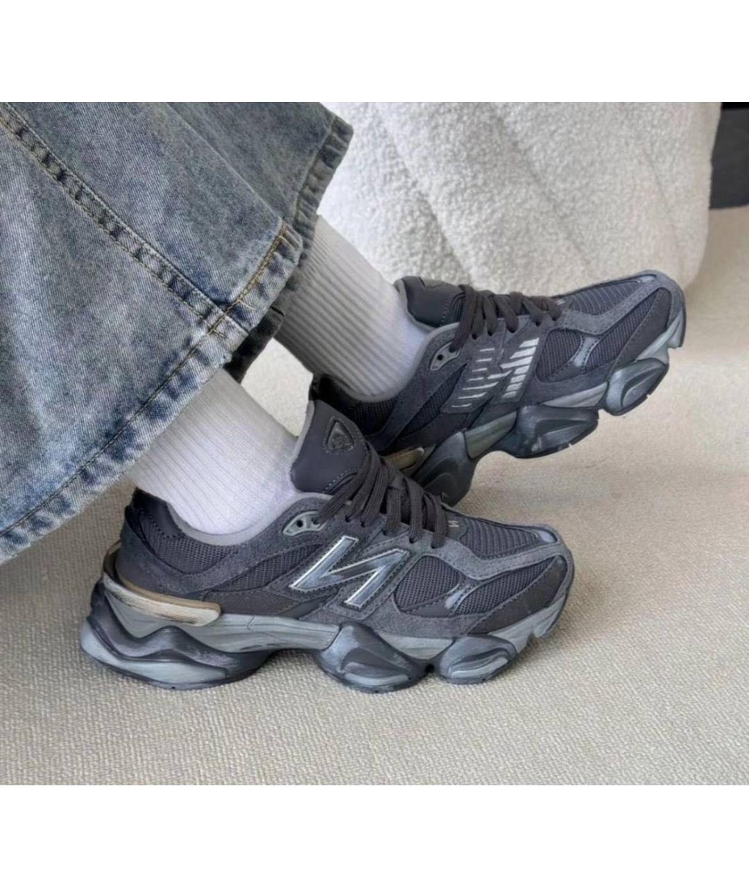 NEW BALANCE Серые замшевые низкие кроссовки / кеды, фото 4