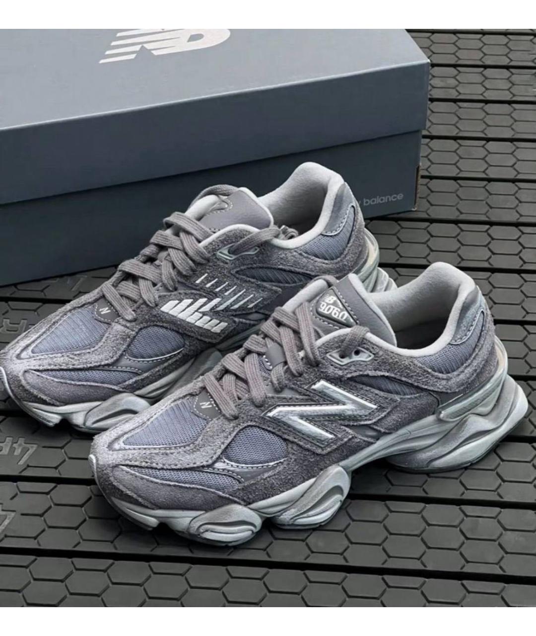 NEW BALANCE Серые замшевые кроссовки, фото 4