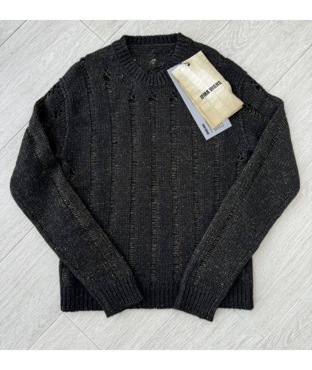 UMA WANG Коричневый шерстяной джемпер / свитер, фото 2