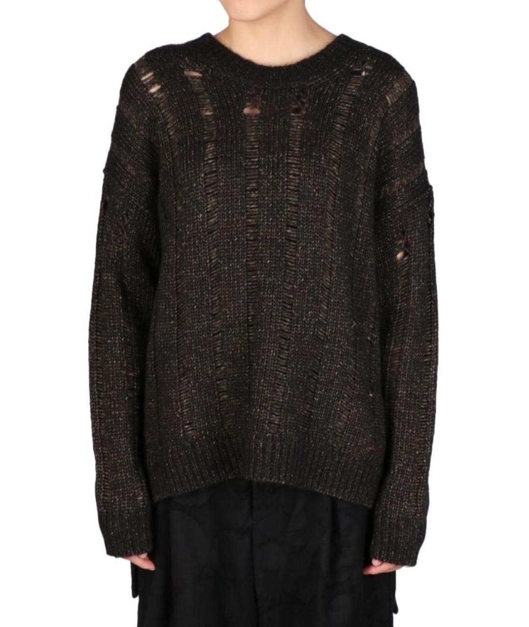 UMA WANG Коричневый шерстяной джемпер / свитер, фото 6