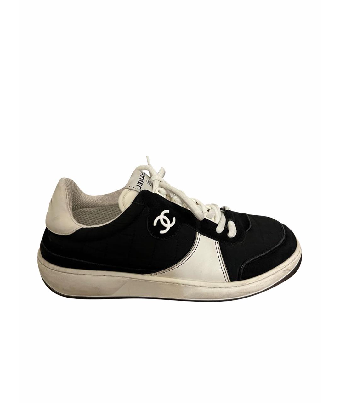 CHANEL Черные кожаные кеды, фото 1