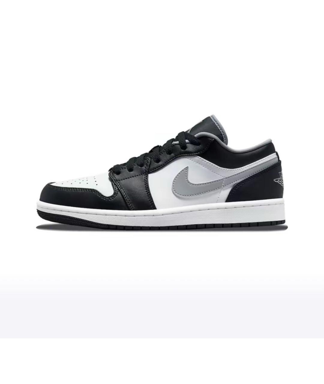 JORDAN Черные кожаные низкие кроссовки / кеды, фото 8